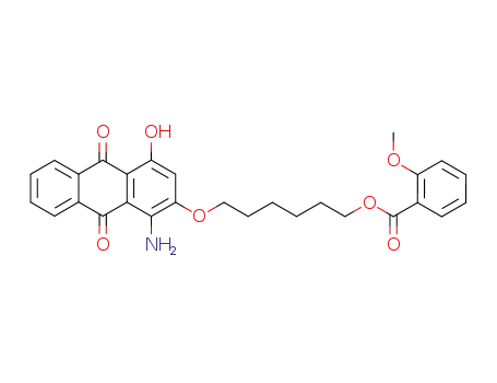 2-Methoxy-benzoic acid 6-(1-amino-4-hydroxy-9,10-dioxo-9,10-dihydro-anthracen-2-yloxy)-hexyl ester