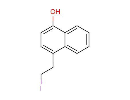 Molecular Structure of 38661-32-4 (4-(2-Iodo-ethyl)-naphthalen-1-ol)