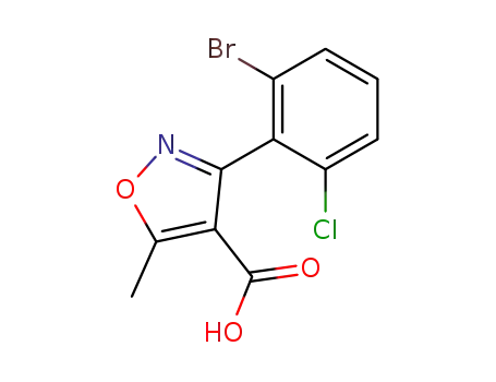 3-(2-bromo-6-chloro-phenyl)-5-methyl-isoxazole-4-carboxylic acid