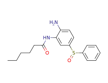 Molecular Structure of 59011-26-6 (Hexanoic acid (2-amino-5-benzenesulfinyl-phenyl)-amide)