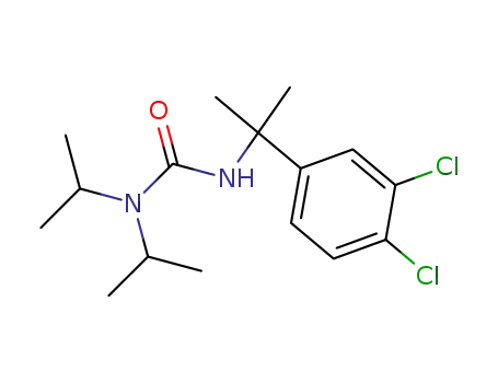Molecular Structure of 64795-75-1 (Urea, N'-[1-(3,4-dichlorophenyl)-1-methylethyl]-N,N-bis(1-methylethyl)-)