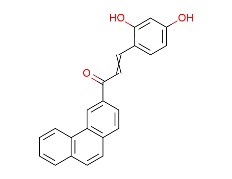 Molecular Structure of 38374-15-1 (2-Propen-1-one, 3-(2,4-dihydroxyphenyl)-1-(3-phenanthrenyl)-)