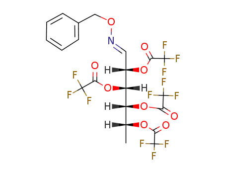 Molecular Structure of 128613-68-3 (trifluoroacetylated 6-deoxyglucose syn-O-benzyloxime)