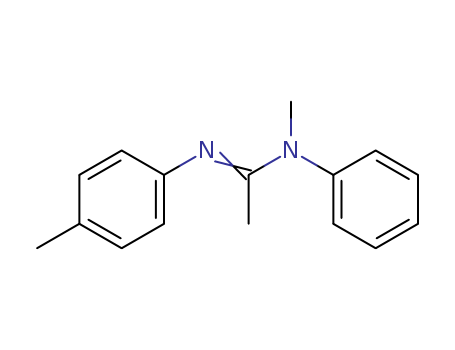 Molecular Structure of 99942-70-8 (Ethanimidamide, N-methyl-N'-(4-methylphenyl)-N-phenyl-)