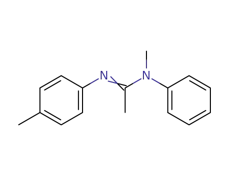 Molecular Structure of 99942-70-8 (Ethanimidamide, N-methyl-N'-(4-methylphenyl)-N-phenyl-)