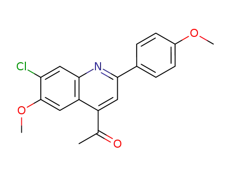 Ethanone, 1-[7-chloro-6-methoxy-2-(4-methoxyphenyl)-4-quinolinyl]-