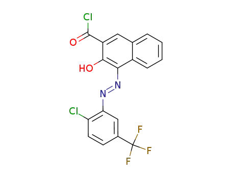 Molecular Structure of 3918-12-5 (2-Naphthalenecarbonyl chloride,
4-[[2-chloro-5-(trifluoromethyl)phenyl]azo]-3-hydroxy-)