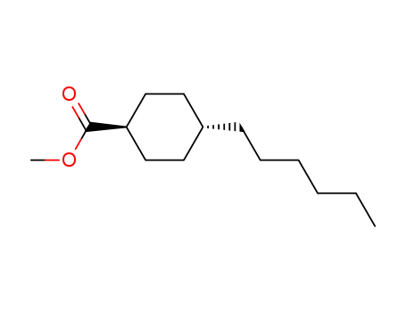 Cyclohexanecarboxylic acid, 4-hexyl-, methyl ester, trans-