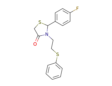 2-(4-fluoro-phenyl)-3-(2-phenylsulfanyl-ethyl)-thiazolidin-4-one