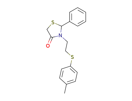 2-phenyl-3-(2-<i>p</i>-tolylsulfanyl-ethyl)-thiazolidin-4-one
