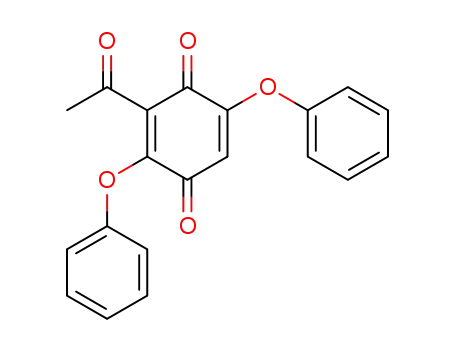 Molecular Structure of 16736-23-5 (2,5-Cyclohexadiene-1,4-dione, 3-acetyl-2,5-diphenoxy-)