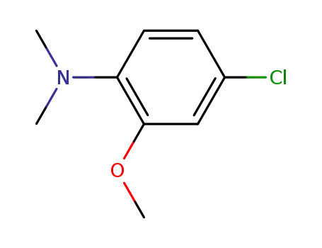 Molecular Structure of 35122-85-1 (Benzenamine, 4-chloro-2-methoxy-N,N-dimethyl-)