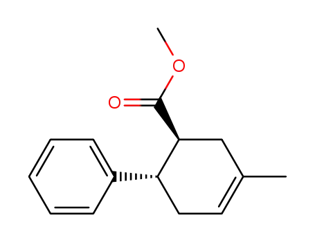 (+/-)-3-methyl-6<i>t</i>-phenyl-cyclohex-3-ene-<i>r</i>-carboxylic acid methyl ester