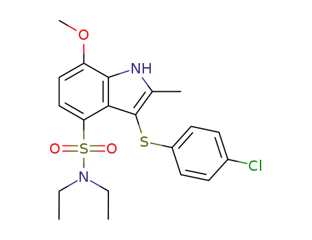 1H-Indole-4-sulfonamide,
3-[(4-chlorophenyl)thio]-N,N-diethyl-7-methoxy-2-methyl-