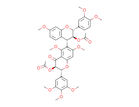 tri-O-methyl-3-O-acetyl-(-)-fisetinidol-(4α,6)-penta-O-methyl-3-O-acetyl-(+)-ampelopsin