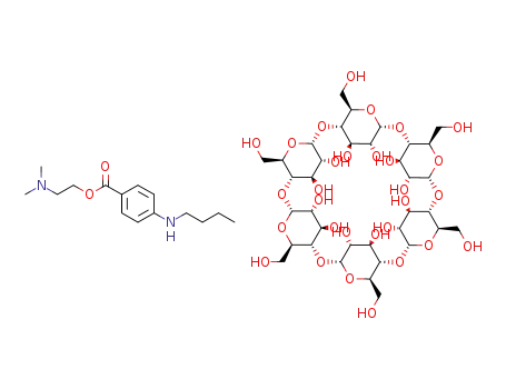 2-dimethylaminoethyl 4-(n-butylamino)benzoate α-cyclodextrin