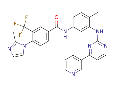 Molecular Structure of 677704-41-5 (Benzamide,
4-(2-methyl-1H-imidazol-1-yl)-N-[4-methyl-3-[[4-(3-pyridinyl)-2-pyrimidin
yl]amino]phenyl]-3-(trifluoromethyl)-)
