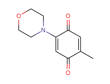 Molecular Structure of 2158-89-6 (2,5-Cyclohexadiene-1,4-dione, 2-methyl-5-(4-morpholinyl)-)