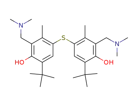 6,6'-di-<i>tert</i>-butyl-2,2'-bis-dimethylaminomethyl-3,3'-dimethyl-4,4'-sulfanediyl-di-phenol