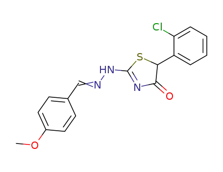4-methoxy-benzaldehyde [5-(2-chloro-phenyl)-4-oxo-thiazolidin-2-ylidene]-hydrazone