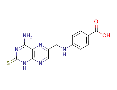 Molecular Structure of 92253-82-2 (4-[(4-amino-2-thioxo-1,2-dihydro-pteridin-6-ylmethyl)-amino]-benzoic acid)