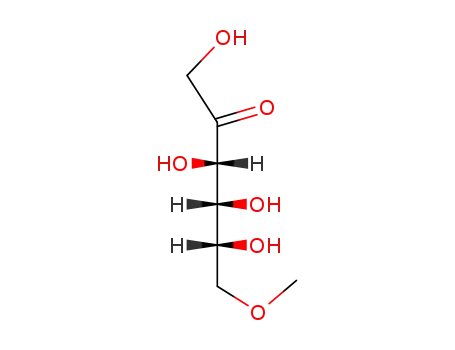 Molecular Structure of 92345-09-0 (D-<i>arabino</i>-1,3,4,5-Tetrahydroxy-6-methoxy-hexan-2-on)