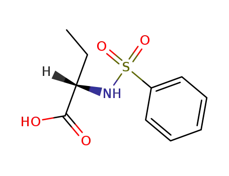 Molecular Structure of 62227-52-5 (Butanoic acid, 2-[(phenylsulfonyl)amino]-, (S)-)