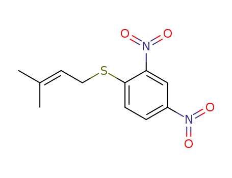 Molecular Structure of 5287-48-9 ((2,4-dinitro-phenyl)-(3-methyl-but-2-enyl)-sulfide)