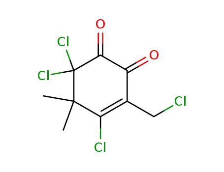 3-Cyclohexene-1,2-dione, 4,6,6-trichloro-3-(chloromethyl)-5,5-dimethyl-