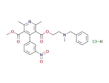 2,6-Dimethyl-4-(3-nitro-phenyl)-pyridine-3,5-dicarboxylic acid 3-[2-(benzyl-methyl-amino)-ethyl] ester 5-methyl ester; hydrochloride