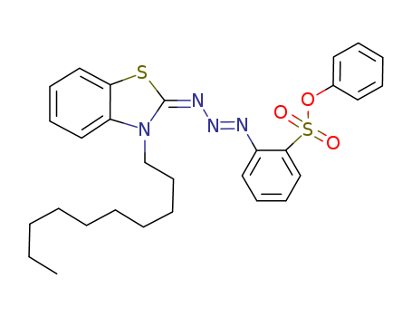 Benzenesulfonic acid, 2-[3-(3-decyl-2(3H)-benzothiazolylidene)-1-triazenyl]-, phenyl ester, (E,E)-