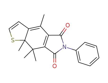 Molecular Structure of 375369-39-4 (5H-Thieno[2,3-f]isoindole-5,7(6H)-dione,
8,8a-dihydro-4,8,8,8a-tetramethyl-6-phenyl-)
