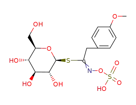 â-D-Glucopyranose,1-thio-,1-[4-methoxy- N-(sulfooxy)benzeneethanimidate] 
