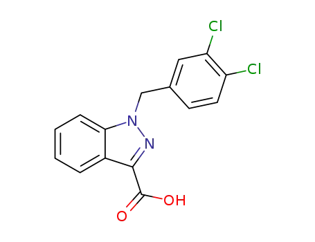 Molecular Structure of 50264-68-1 (1-[(3,4-dichlorophenyl)methyl]indazole-3-carboxylic acid)