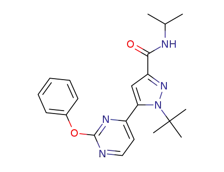 1-tert-butyl-5-(2-phenoxypyrimidin-4-yl)-N-(propan-2-yl)-1H-pyrazole-3-carboxamide