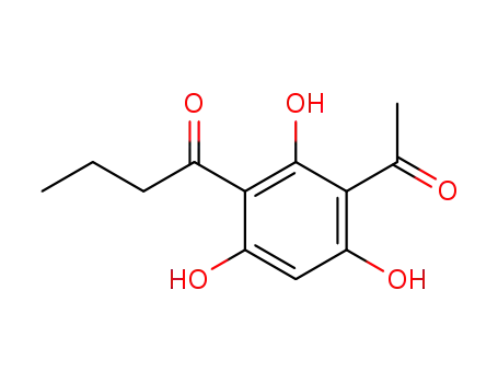 Molecular Structure of 3145-16-2 (1-Butanone, 1-(3-acetyl-2,4,6-trihydroxyphenyl)-)