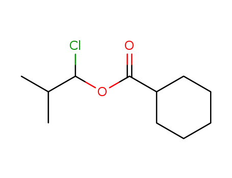 Molecular Structure of 95579-35-4 (Cyclohexanecarboxylic acid, 1-chloro-2-methylpropyl ester)