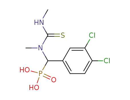 Molecular Structure of 57848-38-1 (Phosphonic acid,
[(3,4-dichlorophenyl)[methyl[(methylamino)thioxomethyl]amino]methyl]-)