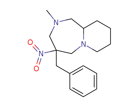 Molecular Structure of 62176-08-3 (Pyrido[1,2-a][1,4]diazepine,
decahydro-2-methyl-4-nitro-4-(phenylmethyl)-)