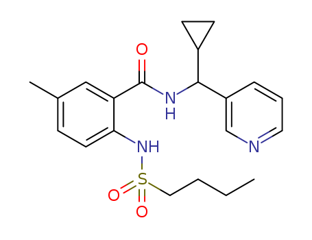 Benzamide,  2-[(butylsulfonyl)amino]-N-(cyclopropyl-3-pyridinylmethyl)-5-methyl-
