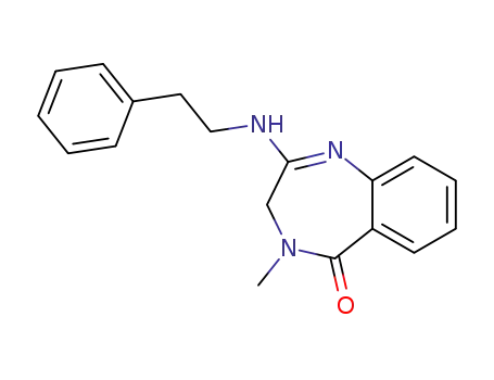 5H-1,4-Benzodiazepin-5-one,
3,4-dihydro-4-methyl-2-[(2-phenylethyl)amino]-