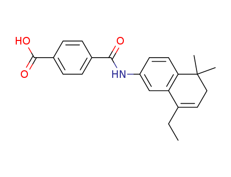 Molecular Structure of 166977-18-0 (Benzoic acid,
4-[[(8-ethyl-5,6-dihydro-5,5-dimethyl-2-naphthalenyl)amino]carbonyl]-)