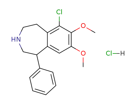 1H-3-Benzazepine,
6-chloro-2,3,4,5-tetrahydro-7,8-dimethoxy-1-phenyl-, hydrochloride