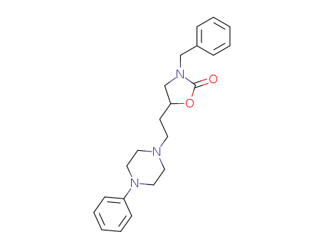 2-Oxazolidinone, 3-(phenylmethyl)-5-[2-(4-phenyl-1-piperazinyl)ethyl]-