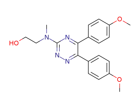 Molecular Structure of 59663-46-6 (Ethanol, 2-[[5,6-bis(4-methoxyphenyl)-1,2,4-triazin-3-yl]methylamino]-)