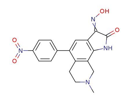 160753-55-9,1H-Pyrrolo[3,2-h]isoquinoline-2,3-dione,6,7,8,9-tetrahydro-8-methyl-5-(4-nitrophenyl)-, 3-oxime,NS 394