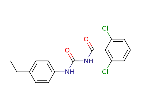 Molecular Structure of 35367-14-7 (Benzamide, 2,6-dichloro-N-[[(4-ethylphenyl)amino]carbonyl]-)