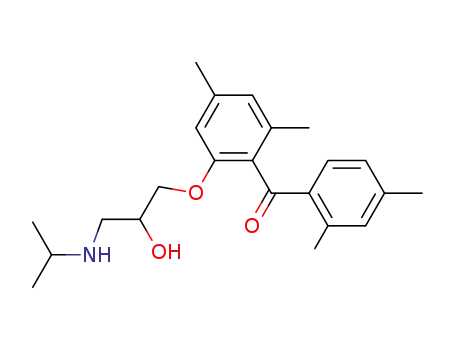 Molecular Structure of 62262-09-3 (Methanone,
(2,4-dimethylphenyl)[2-[2-hydroxy-3-[(1-methylethyl)amino]propoxy]-4,6-
dimethylphenyl]-)