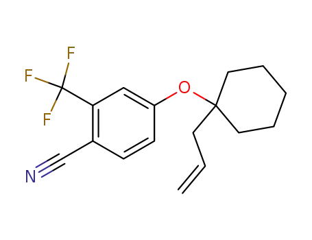 Molecular Structure of 873096-90-3 (Benzonitrile, 4-[[1-(2-propenyl)cyclohexyl]oxy]-2-(trifluoromethyl)-)