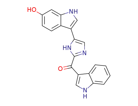 Molecular Structure of 116725-88-3 (Methanone,[5-(6-hydroxy-1H-indol-3-yl)-1H-imidazol-2-yl]-1H-indol-3-yl-)